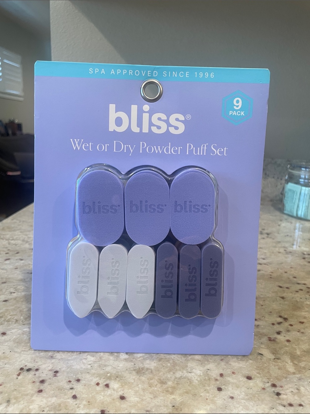 Bliss Wet or Dry Powder 9 piece Puff Set
